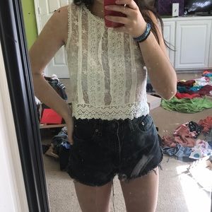 Lace crop top